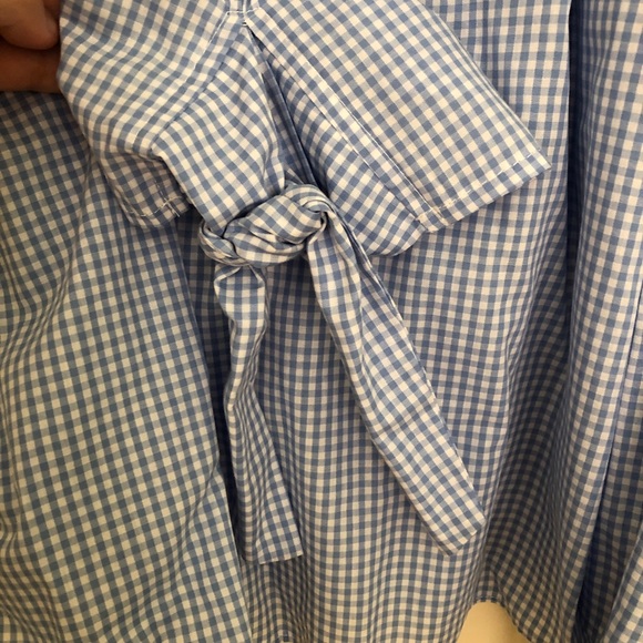 Topshop Gingham Off-the-shoulder Top - Picture 3 of 5